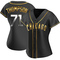 Black Golden Keegan Thompson Women's Chicago Cubs Alternate Jersey - Replica Plus Size