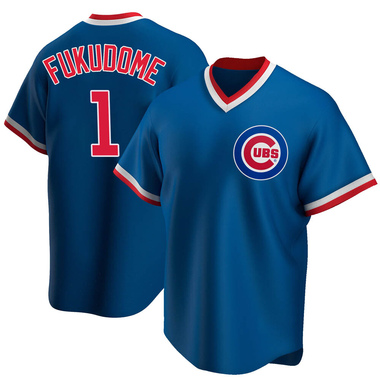 Royal Kosuke Fukudome Men's Chicago Cubs Road Cooperstown Collection Jersey - Replica Big Tall