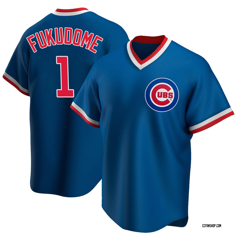 Royal Kosuke Fukudome Men's Chicago Cubs Road Cooperstown Collection Jersey - Replica Big Tall